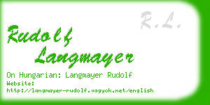 rudolf langmayer business card